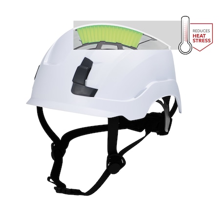 Ge Safety Helmet, Vented, White GH400W